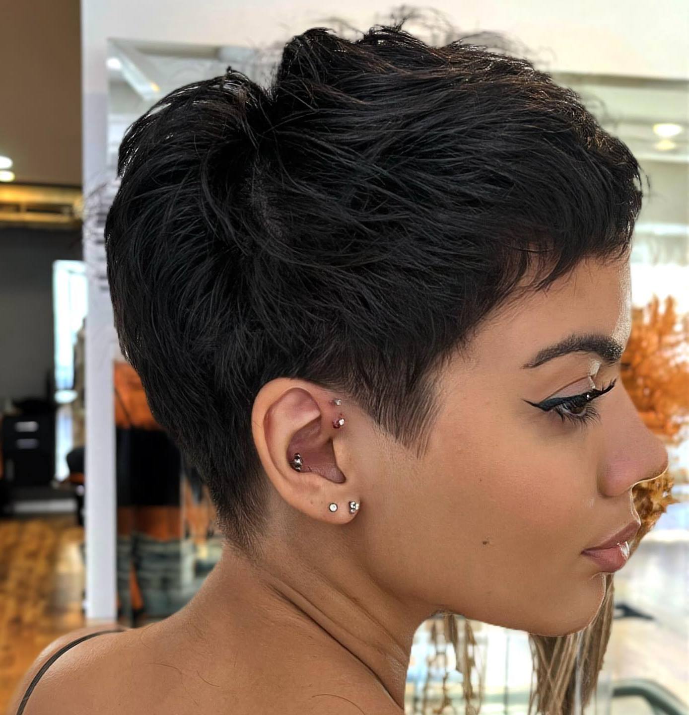 Short Textured Pixie with Mini Undercuts